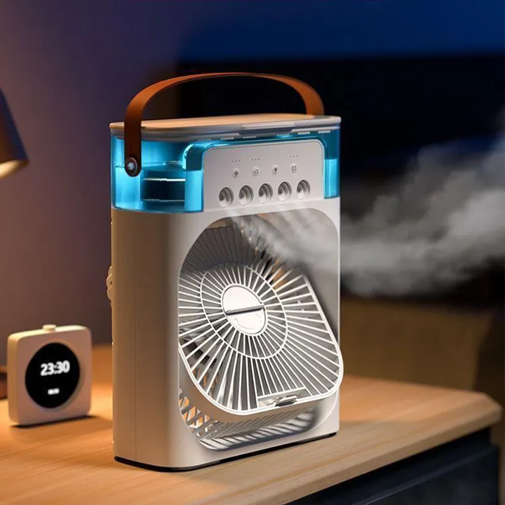 New 3 In 1 Fan AIr Conditioner Household Mini Air Cooler LED Night Light